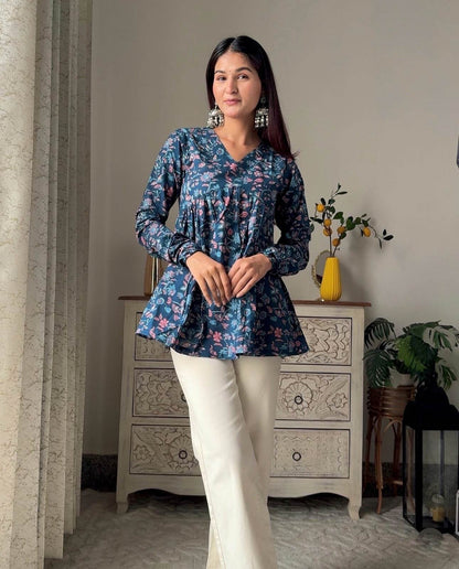 Short Cotton Kurti Jal - Vijay Laxmi