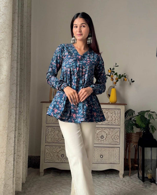 Short Cotton Kurti Jal - Vijay Laxmi