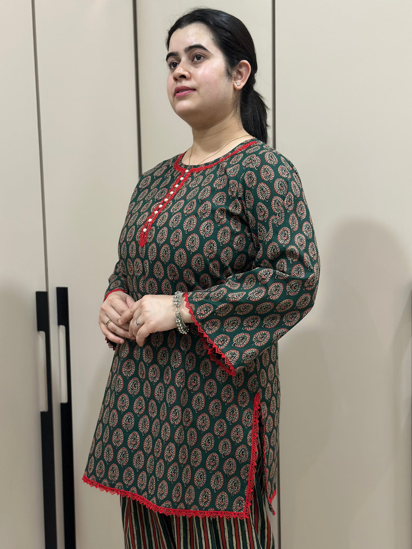Jasmine Farshi Salwar Suit Green