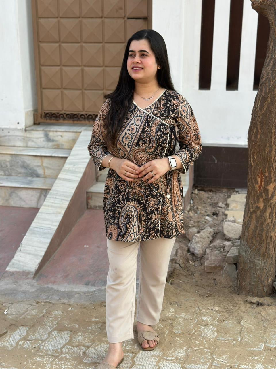 Short Cotton tunics for women Black