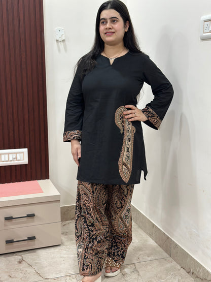 Jasmine Farshi Salwar Suit Black