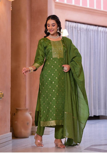 Banarasi Silk Suit Set for Women - Vijay Laxmi