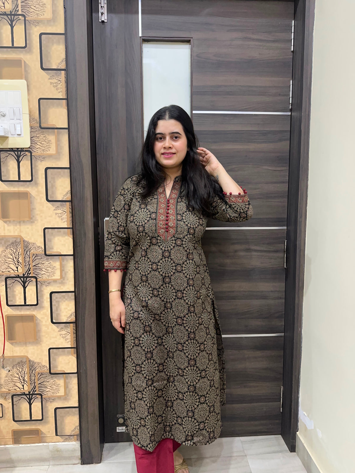 Madhubani Cotton kurta set for women ajrakh
