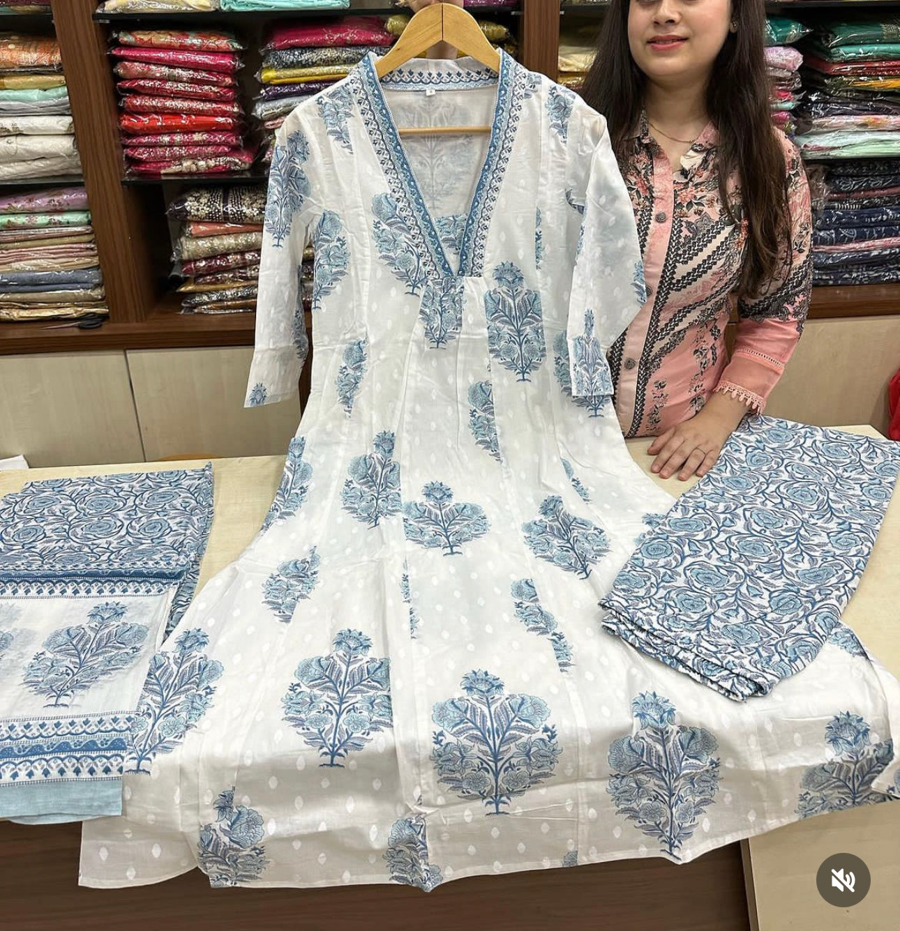 Block Print Cotton Suit Set