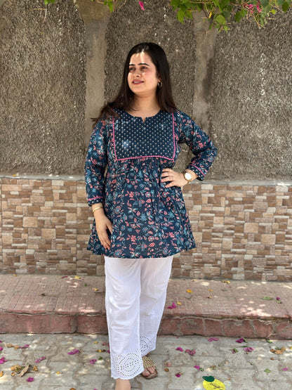 Short Cotton tunics for women - Vijay Laxmi