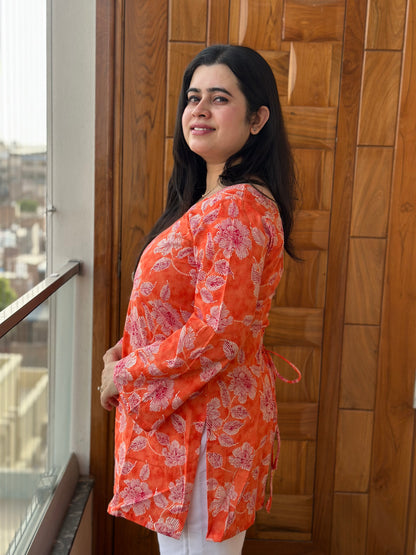 Jasmine short kurti Orange