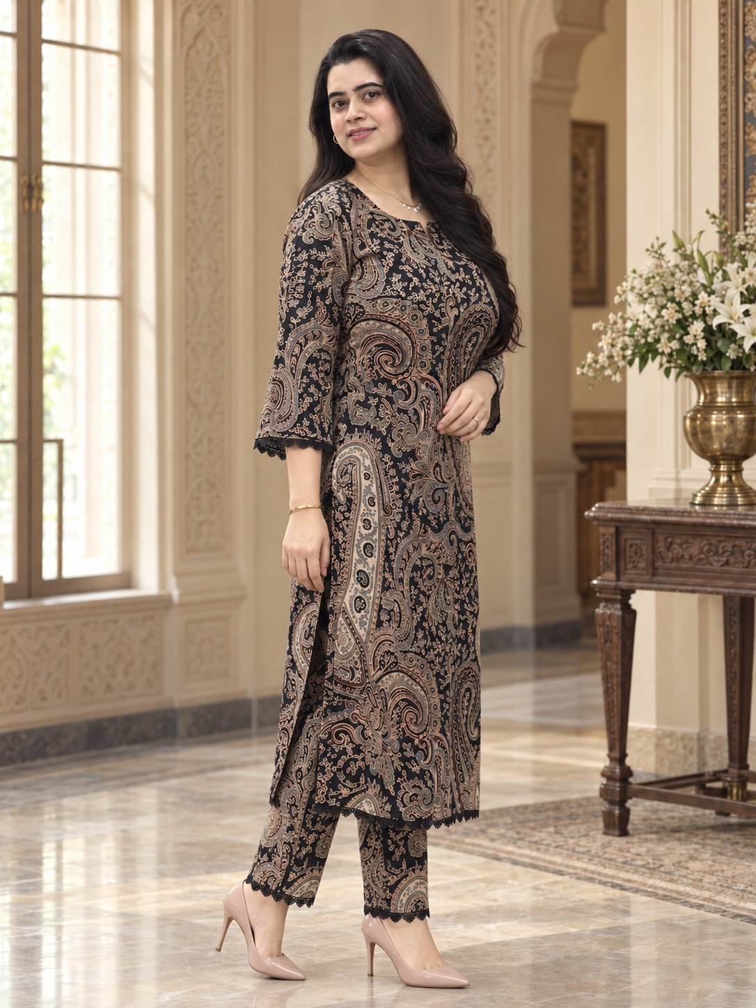 Gulmohar kalamkari cotton kurta & pant