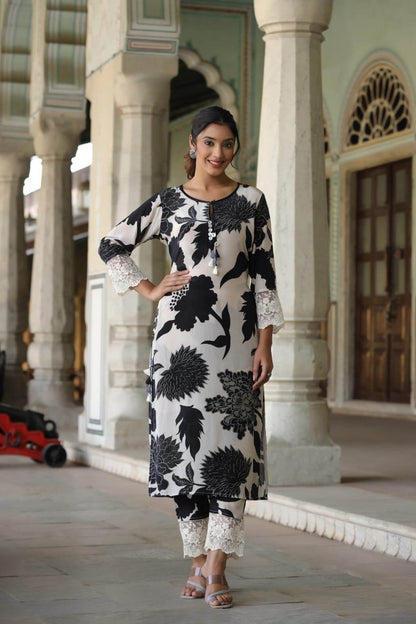 Pure Crepe Silk kurta set - Vijay Laxmi
