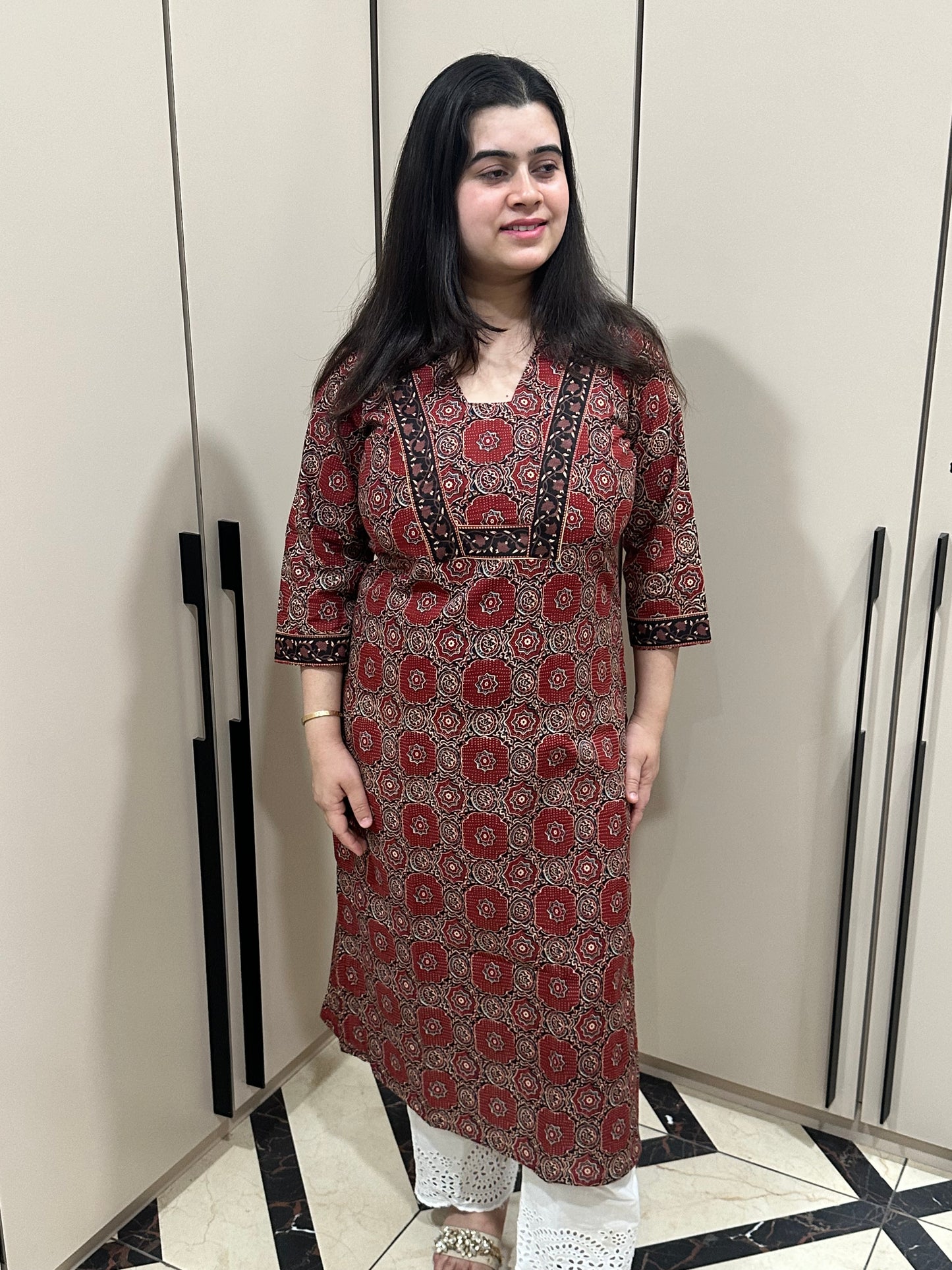 Airy cotton kurti for women ajrakh