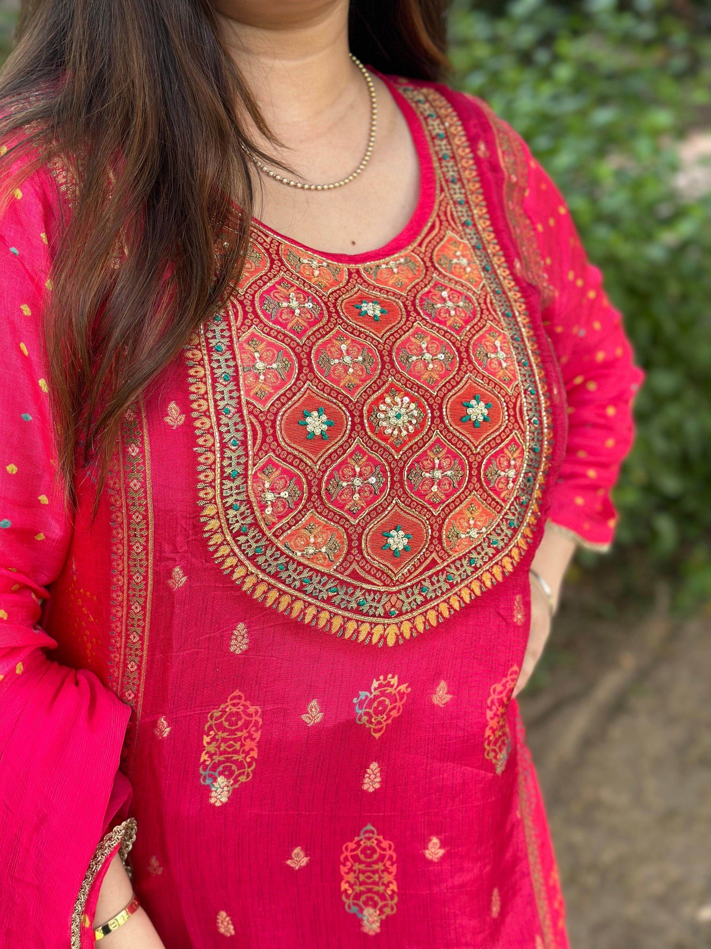 Banarsi Silk Suit For Women - Vijay Laxmi