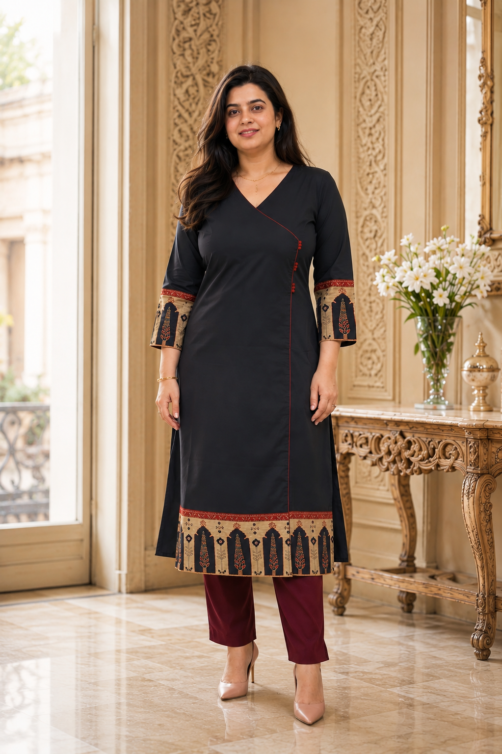 Mehar premium cotton Kurta & Pant Black
