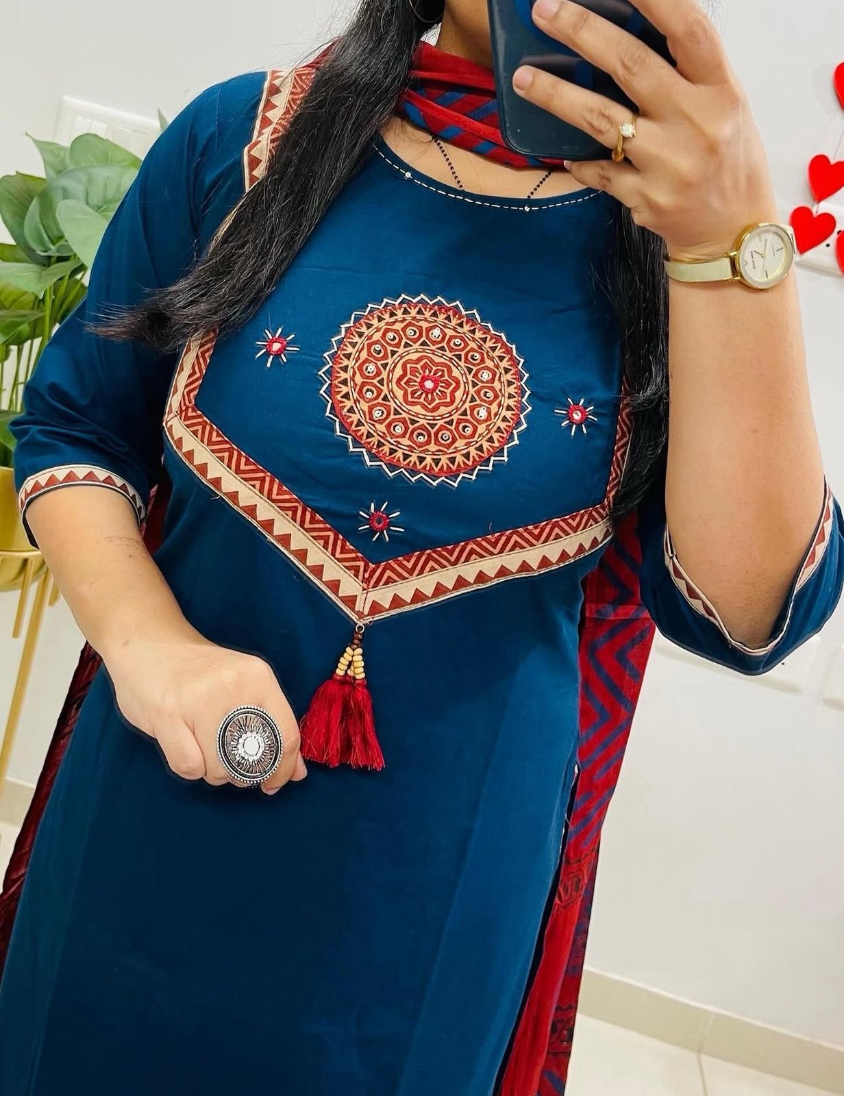 Amayra Arjakh Cotton Kurti Pant Dupatta Set – Thread & Lace