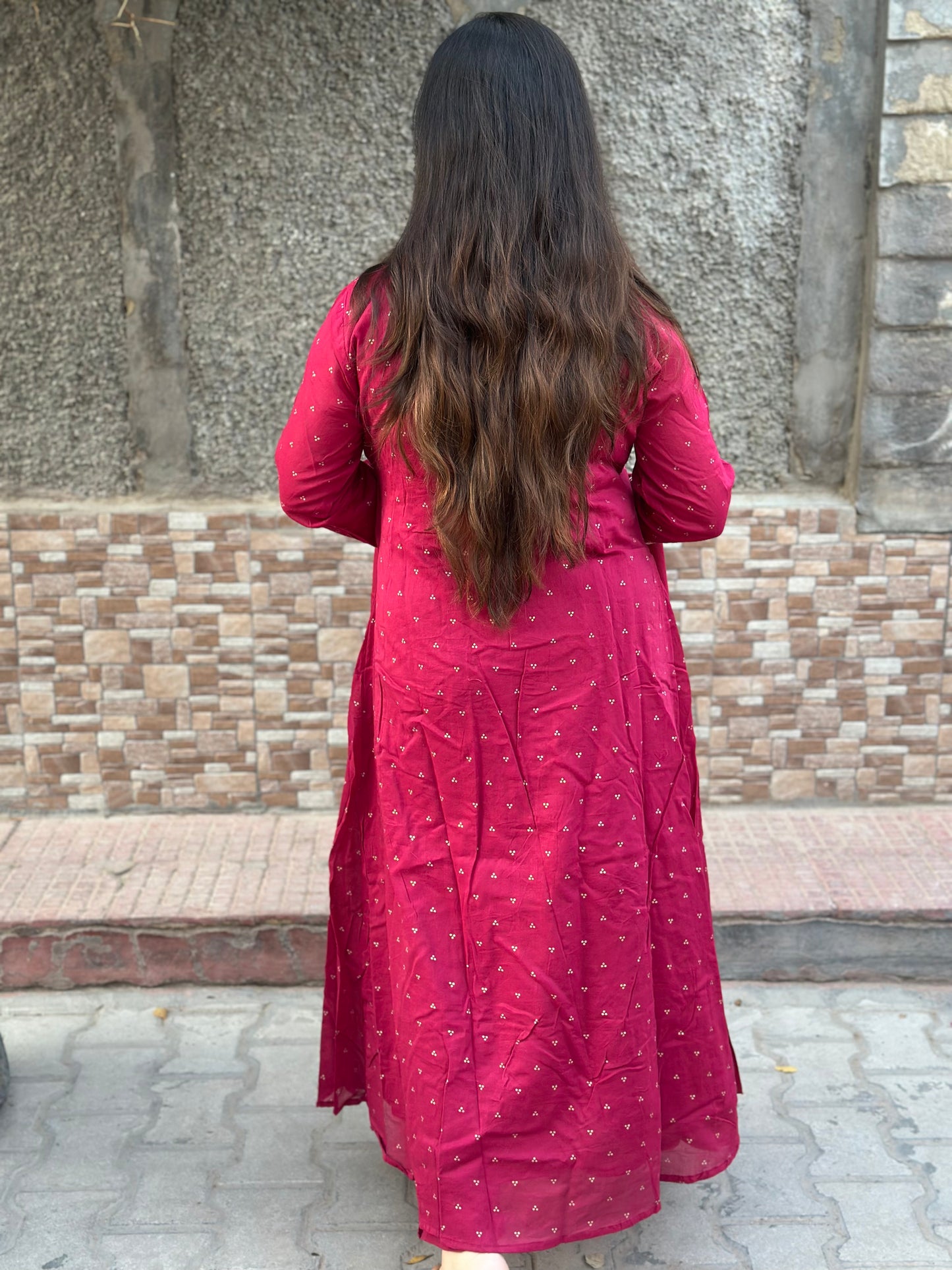 Mul cotton Chanderi kurta set for women with dupatta - Vijay Laxmi