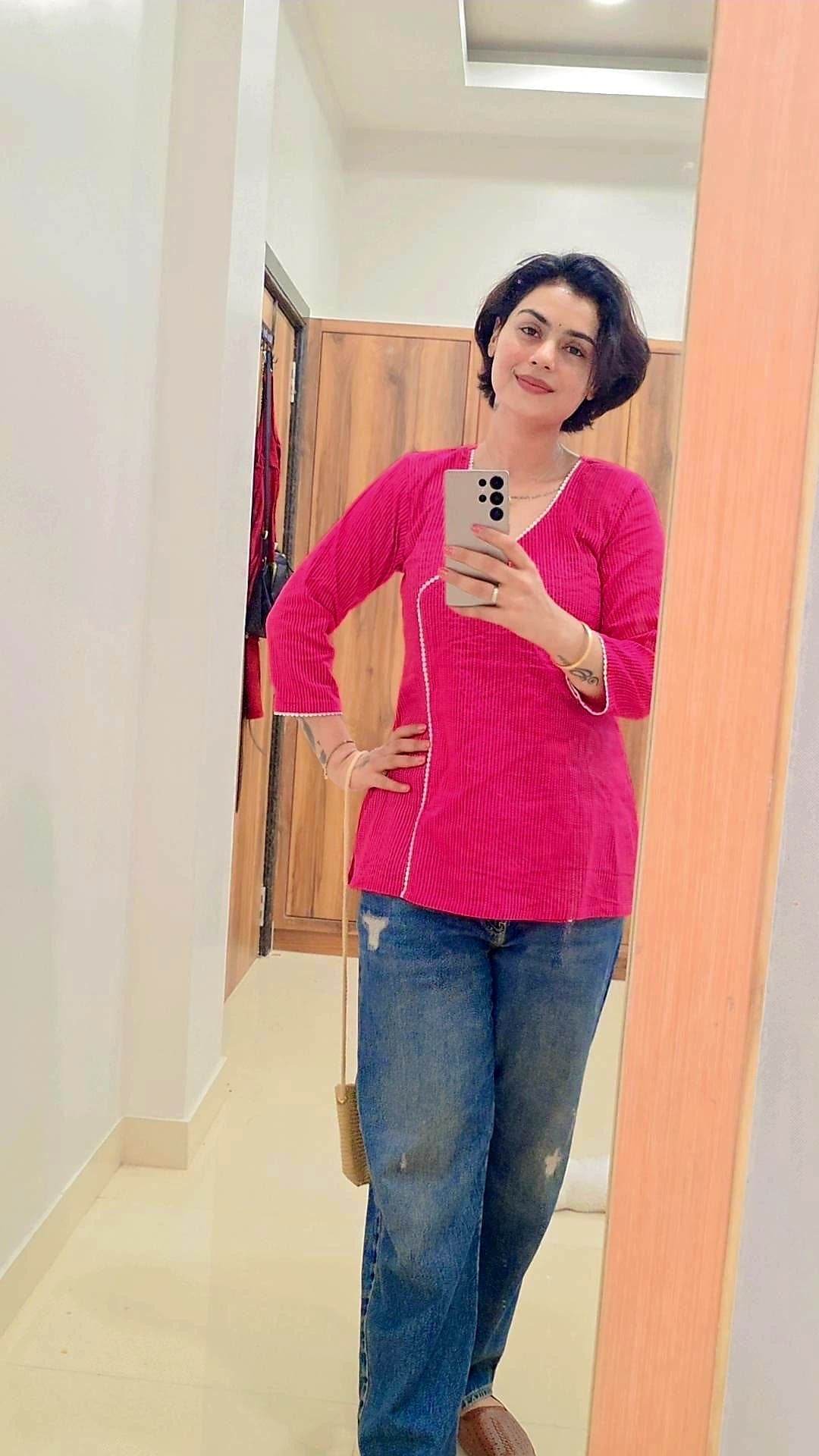 Short Kantha Cotton tunic for women - Vijay Laxmi