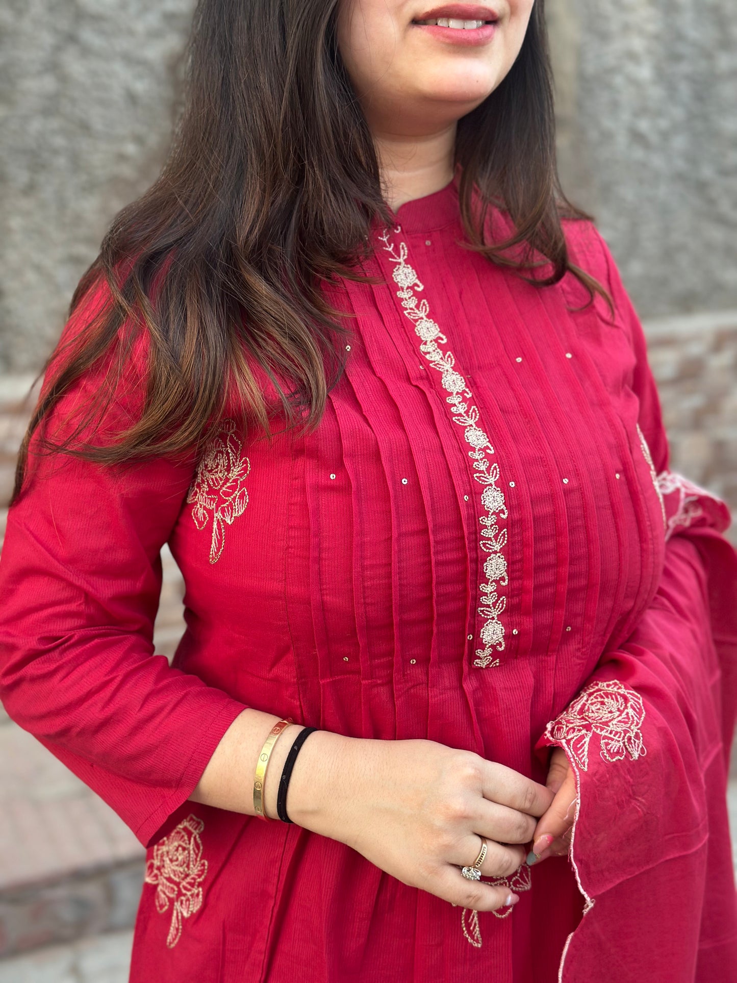 Premium Cotton kurta set for women with dupatta - Vijay Laxmi