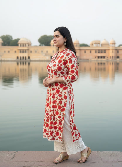 Airy Cotton Kurti for women floral