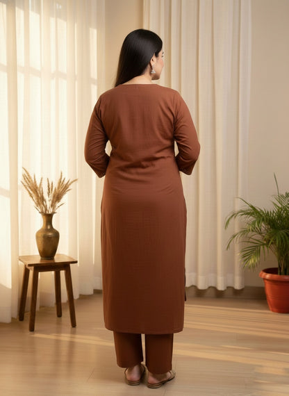 Cotton Chikankari kurta Set