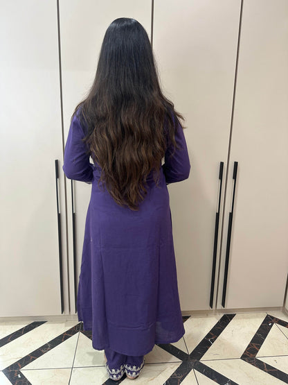 Cotton kurta set with pants - Vijay Laxmi