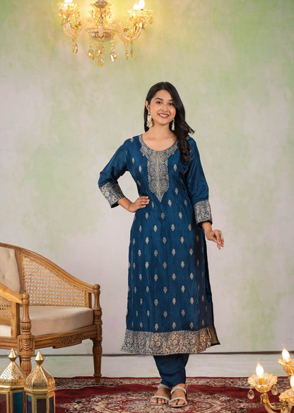 Banarasi Silk Suit Set for Women - Vijay Laxmi