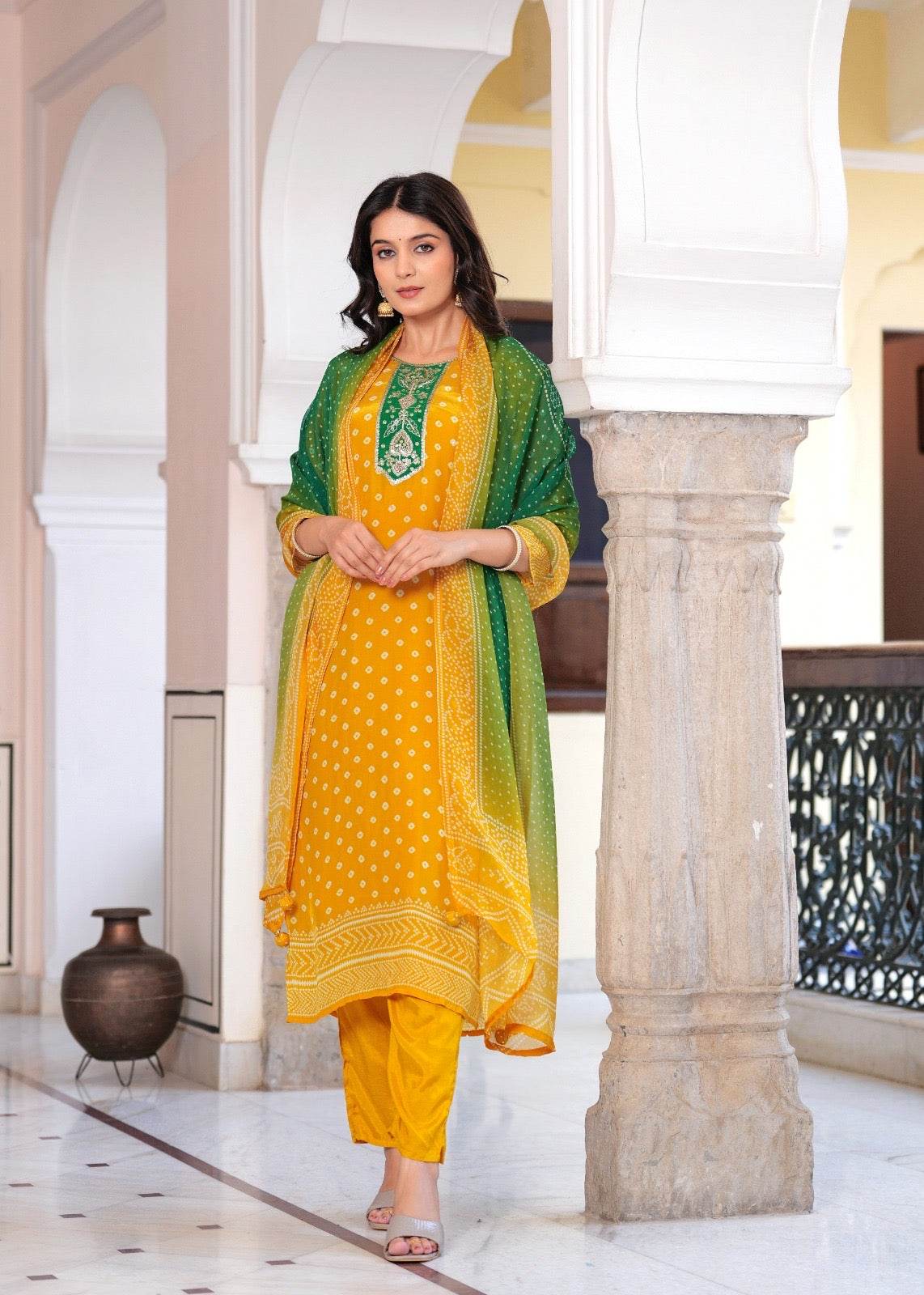 Soft Crepe Silk Suit For Women - Vijay Laxmi