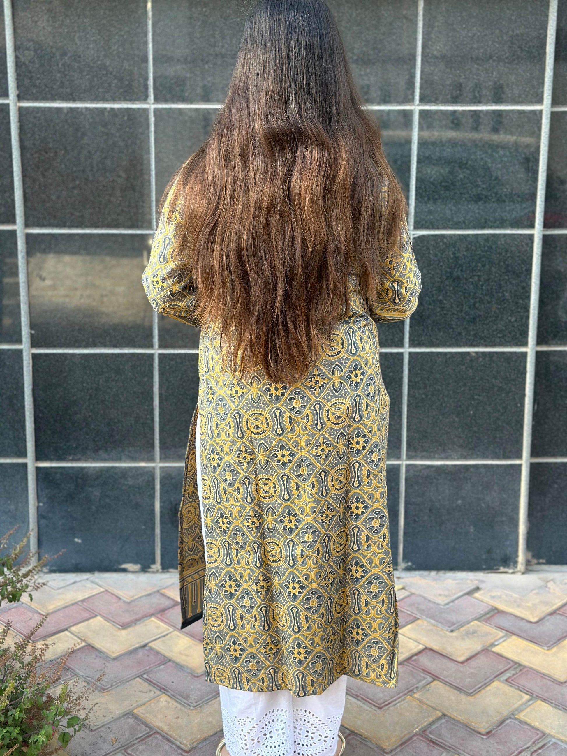 Airy Bagru Cotton Kurti for women - Vijay Laxmi