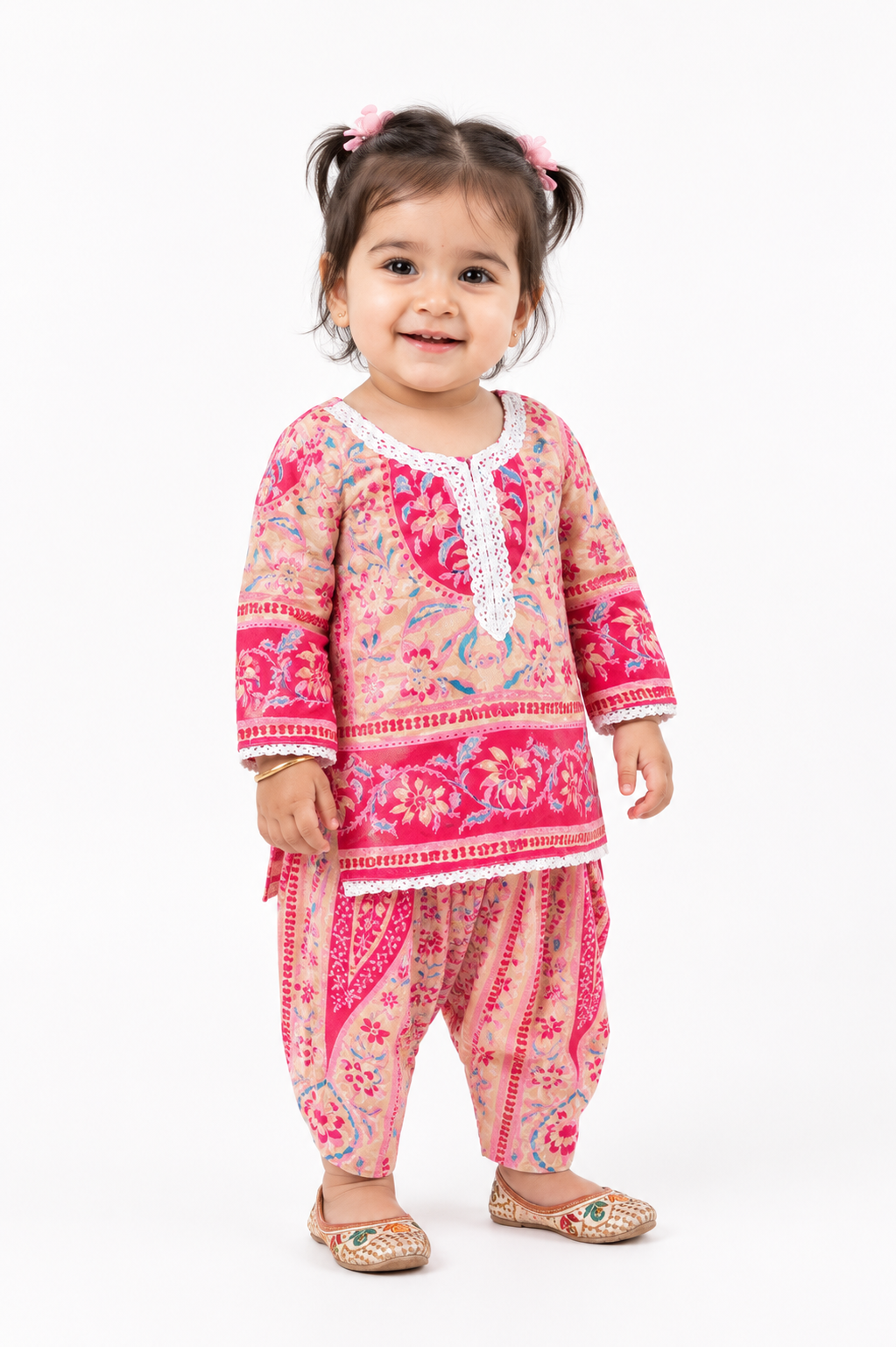 Gulzar farshi salwar suit pink kids wear