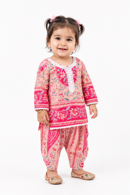 Gulzar farshi salwar suit pink kids wear