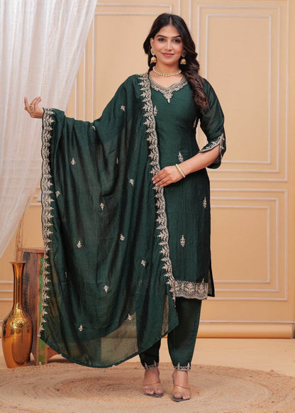 Maharani Dola Silk Suit - Vijay Laxmi