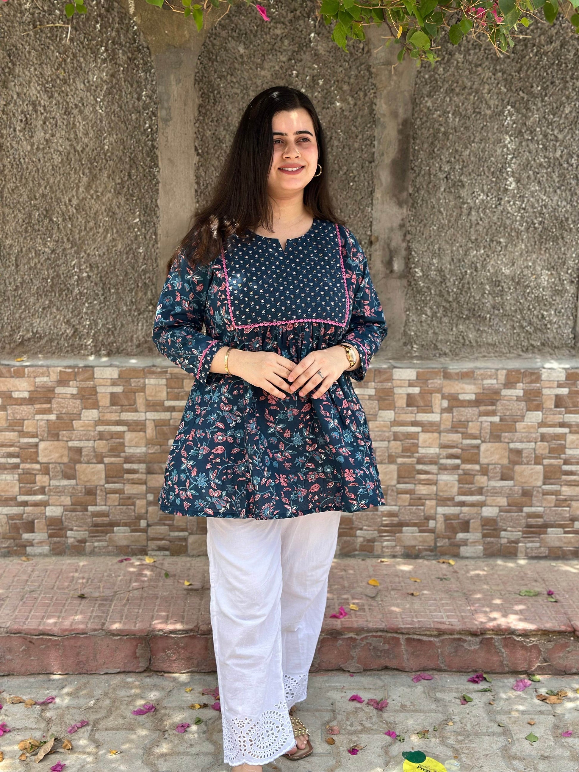 Short Cotton tunics for women - Vijay Laxmi