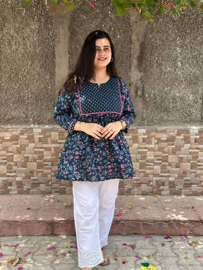 Short Cotton tunics for women - Vijay Laxmi