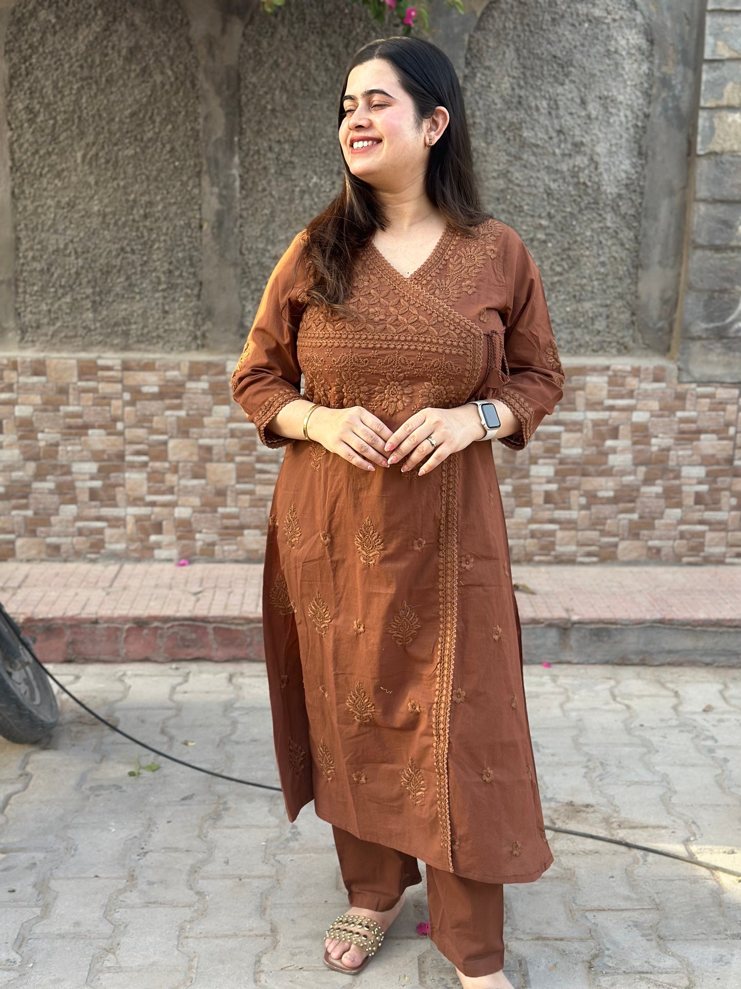 Cotton Chikankari kurta Set