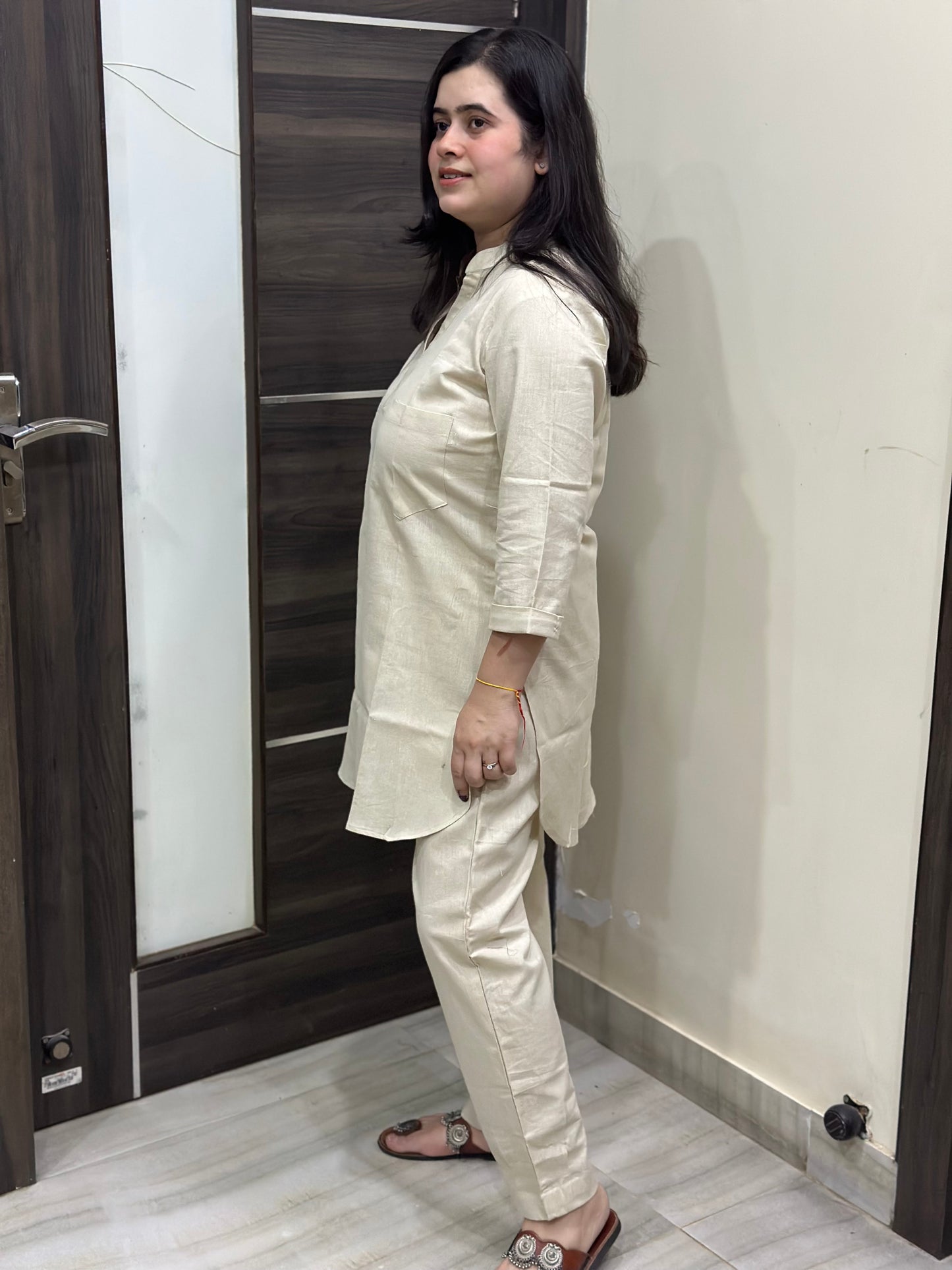 Zoya Off-White Co-ord Set
