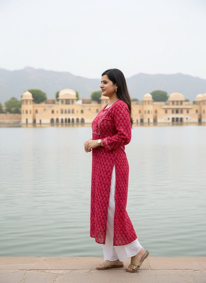 Airy Cotton Kurti kalamkari