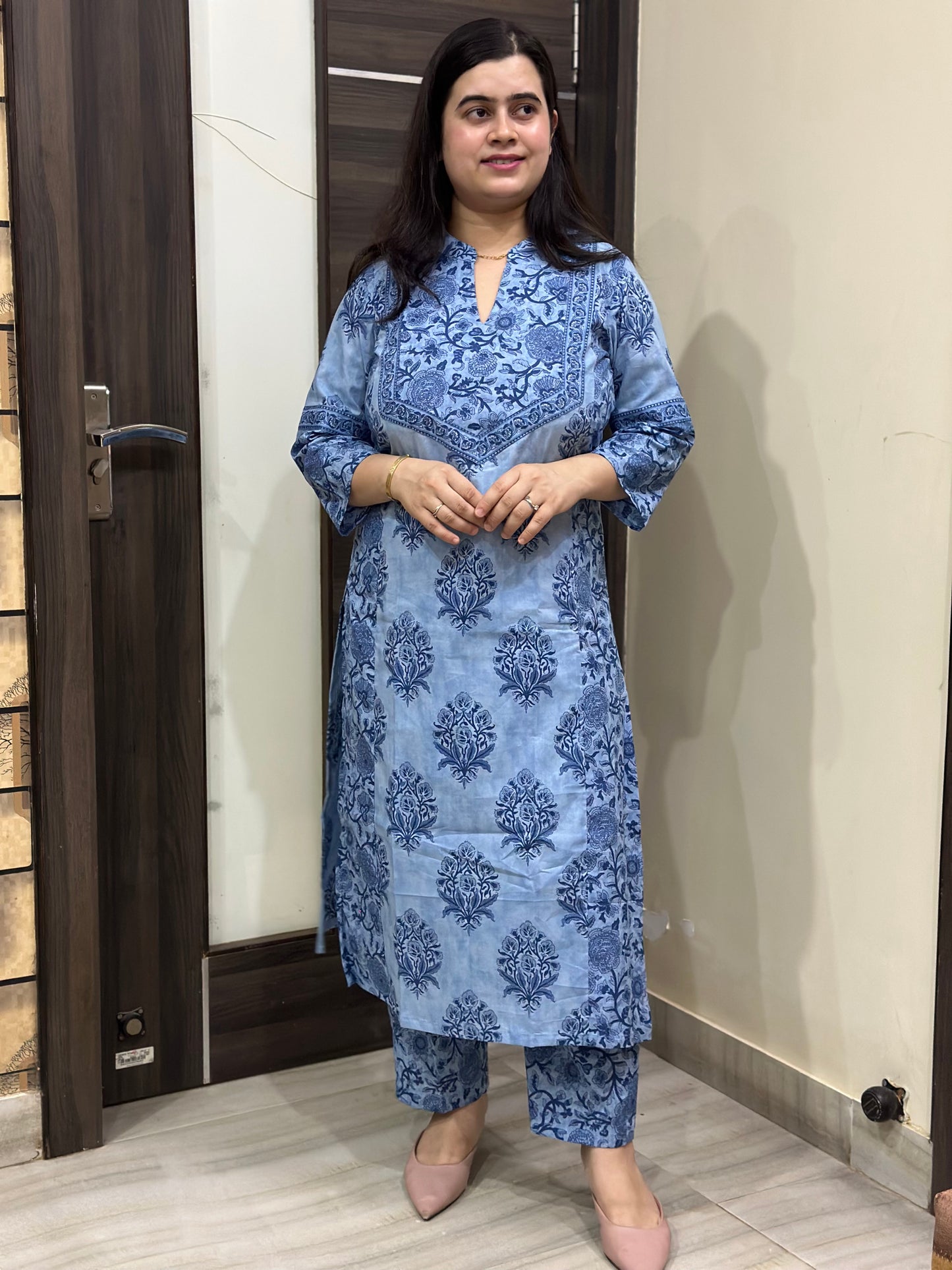 Mehar premium cotton Kurta & Pant Indigo