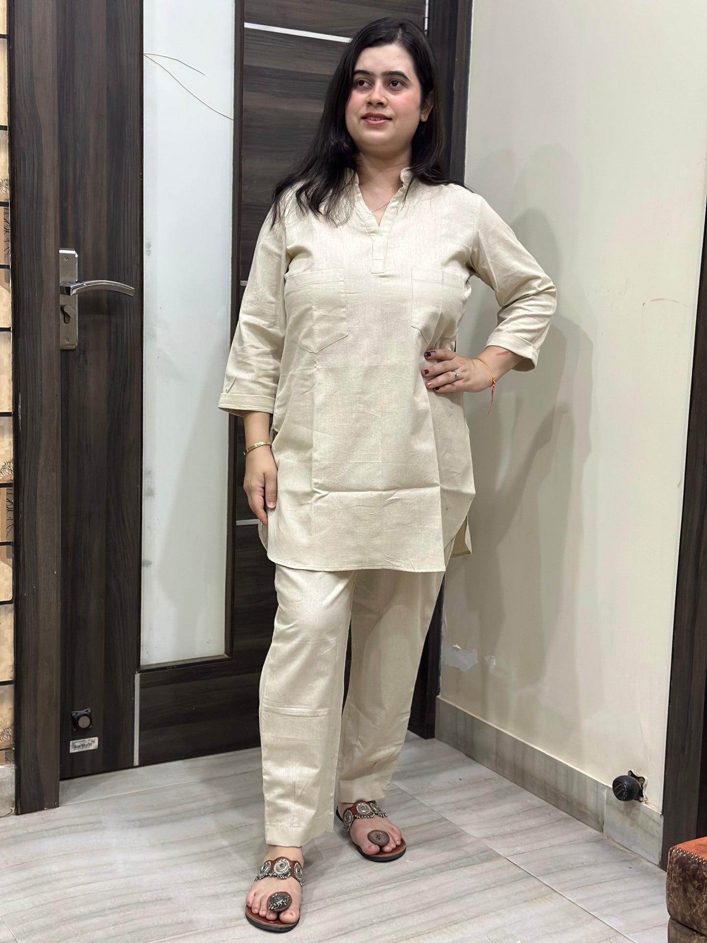 Zoya Off-White Co-ord Set