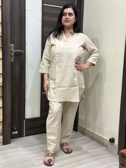 Zoya Off-White Co-ord Set