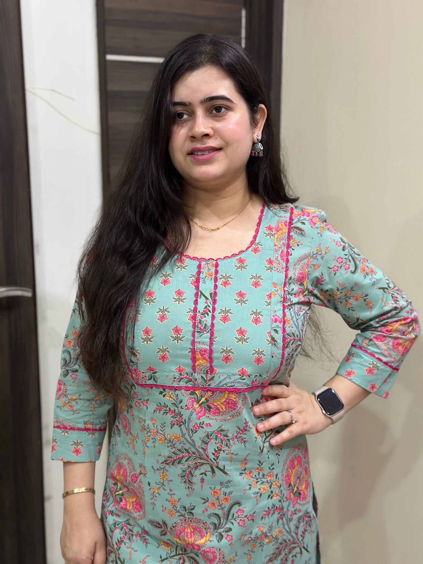 Gulmohar Cotton kurti for women floral