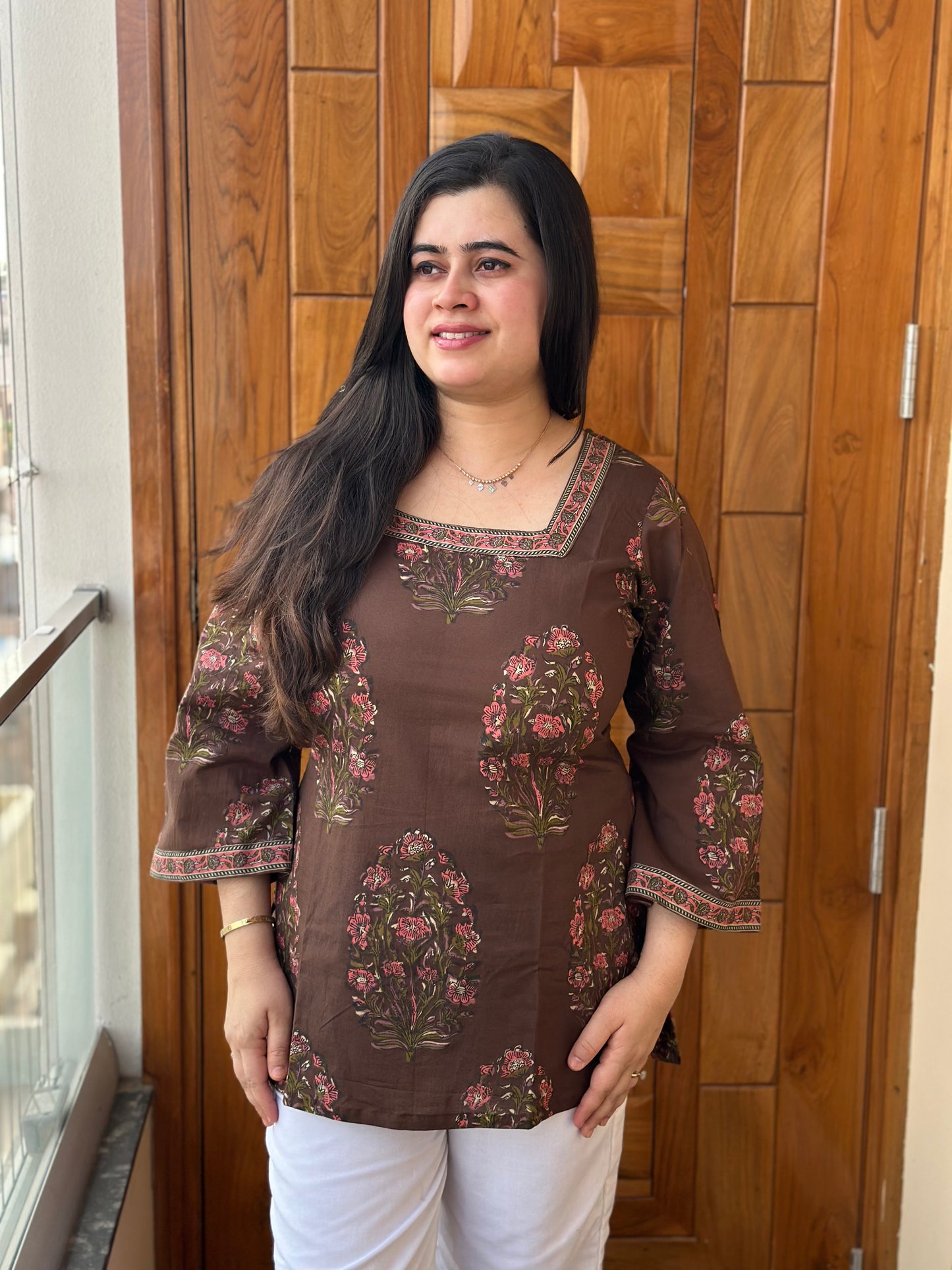 Jasmine short kurti Brown