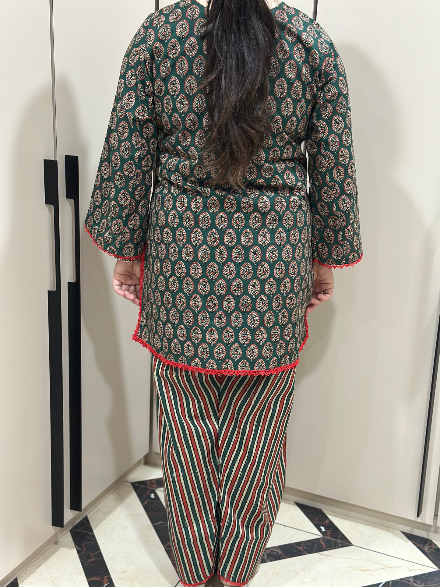 Jasmine Farshi Salwar Suit Green