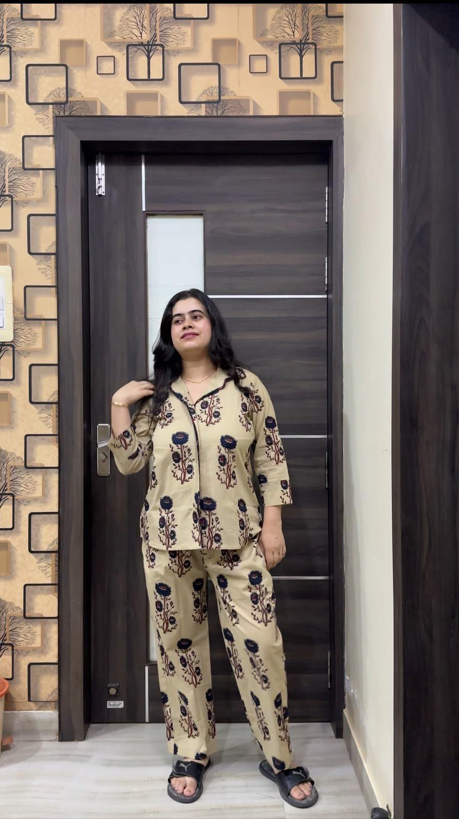 Noor Premium cotton night wear cord set