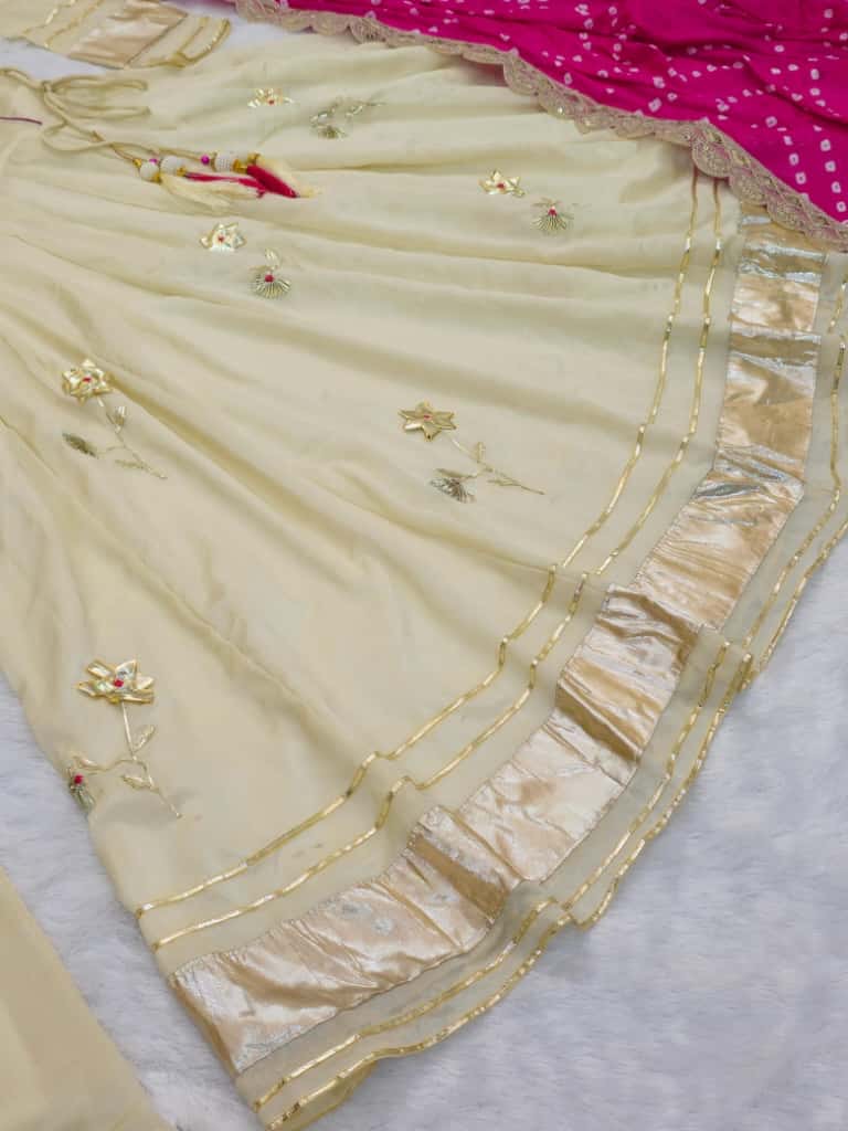 Amayra Blush Anarkali Plazzo Set & Bandhani Dupatta