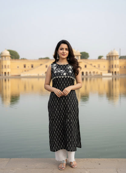 Sleeveless Cotton Kurti