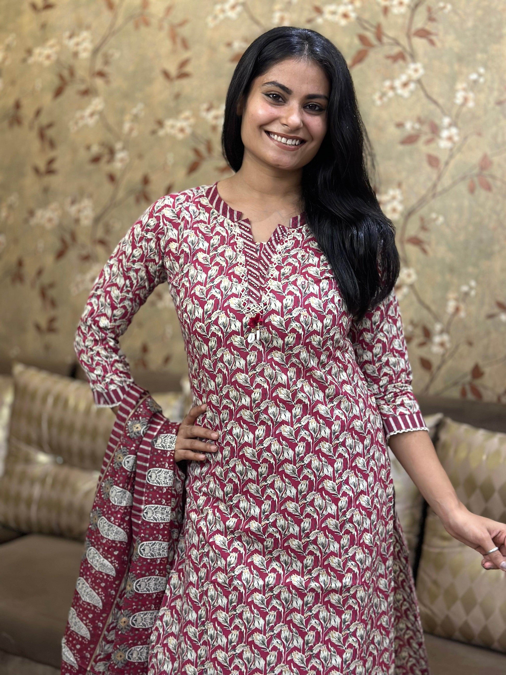 Cotton Suit For Women - Vijay Laxmi