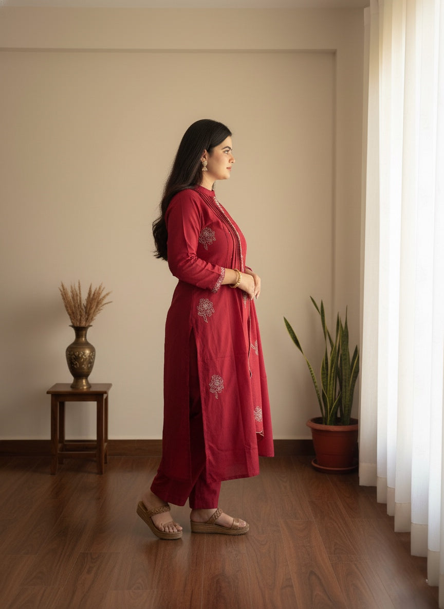 Premium Cotton kurta set for women with dupatta