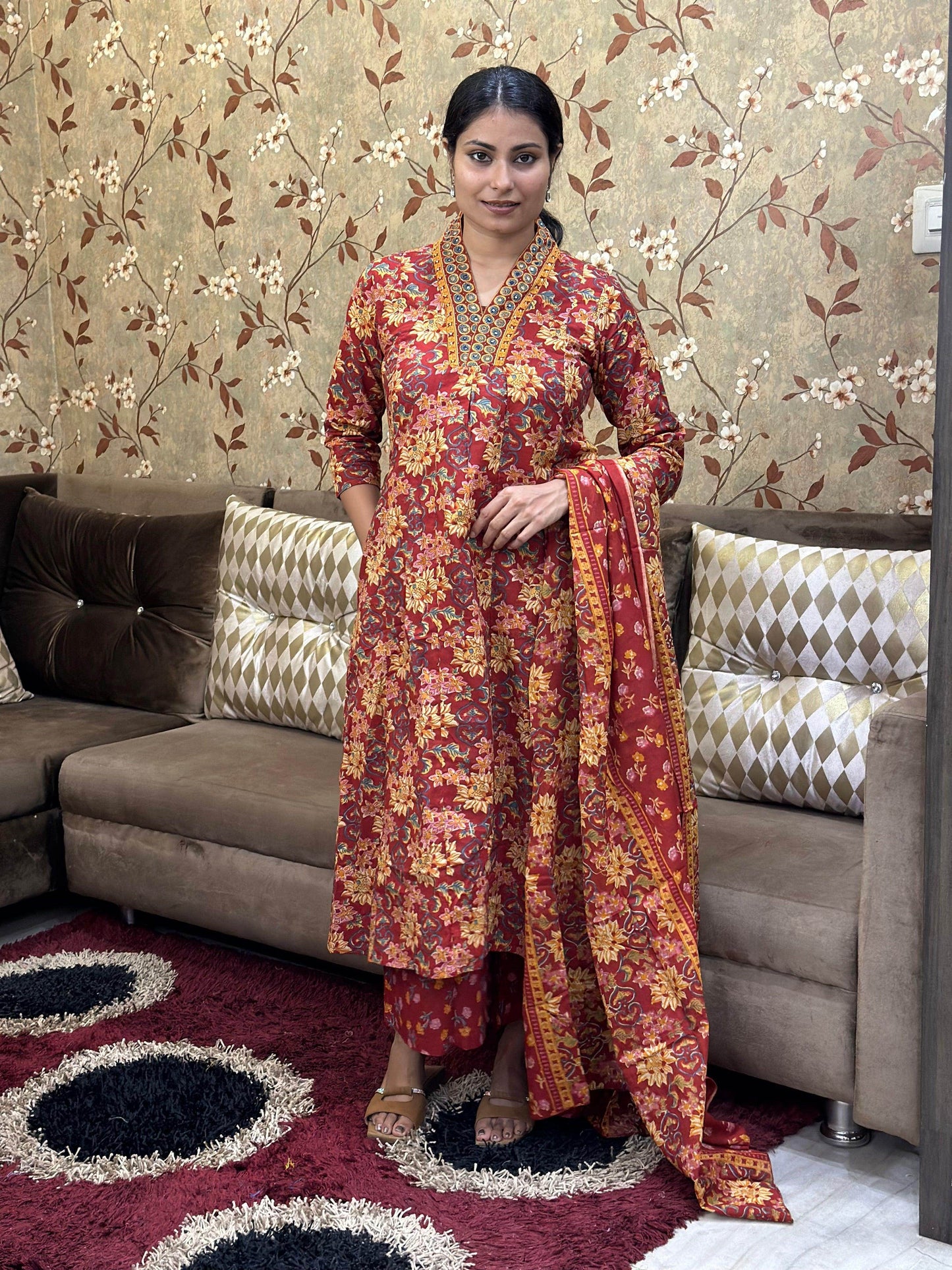 Bagru Print Cotton Suit - Vijay Laxmi