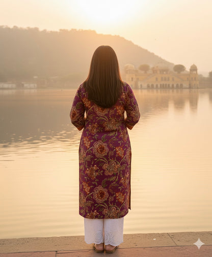 Breathable & Stylish Floral Cotton Kurti