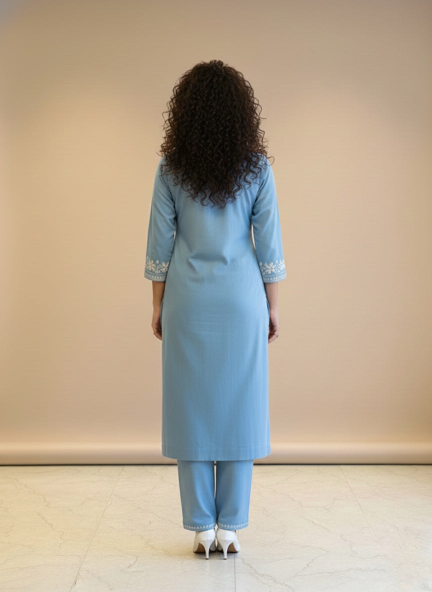 Amayra Cotton Flex Blue kurta Set