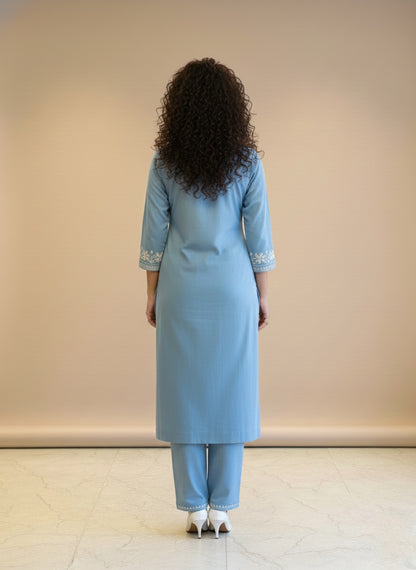 Amayra Cotton Flex Blue kurta Set