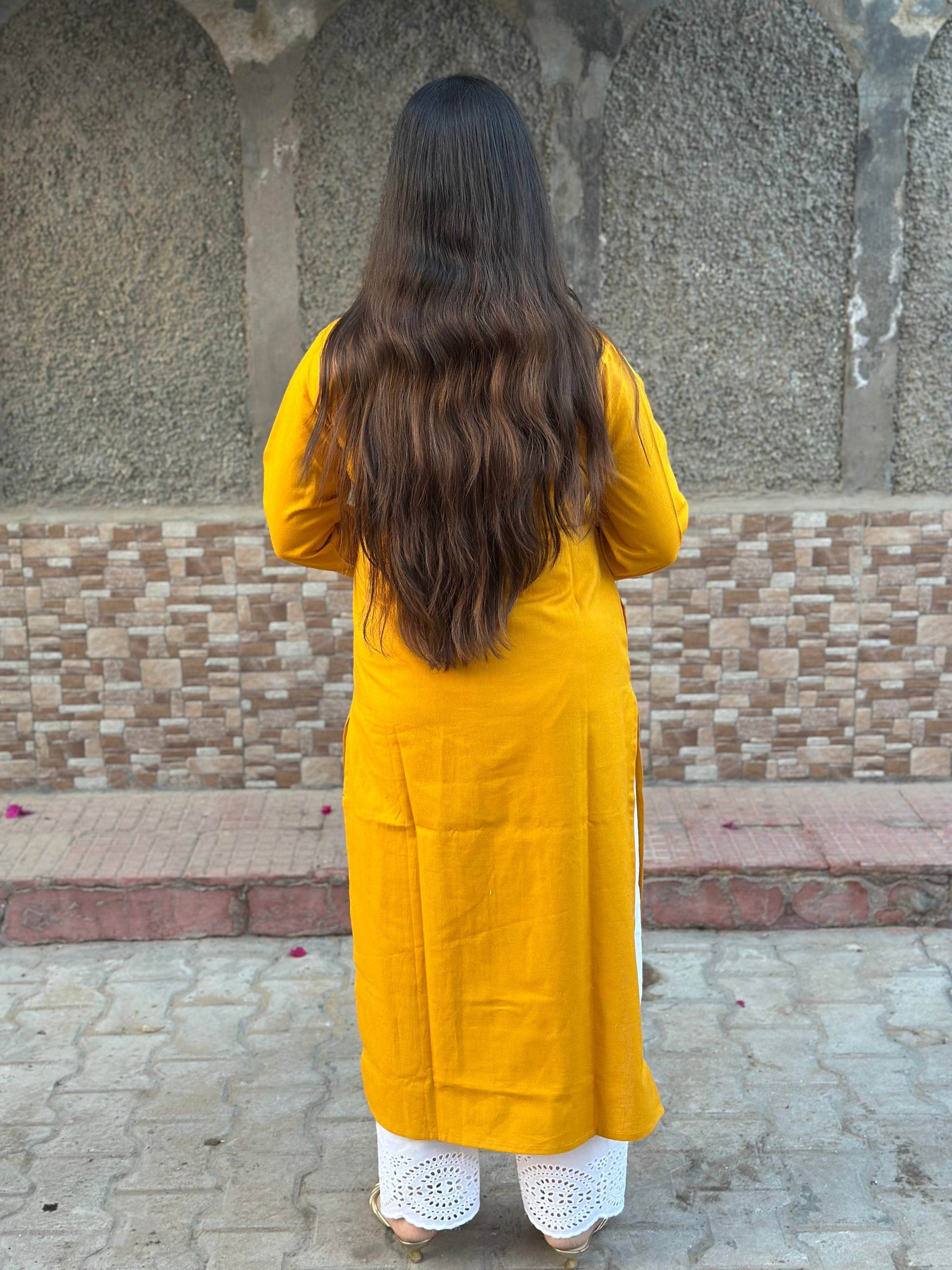 Airy Linen Long Kurta - Vijay Laxmi