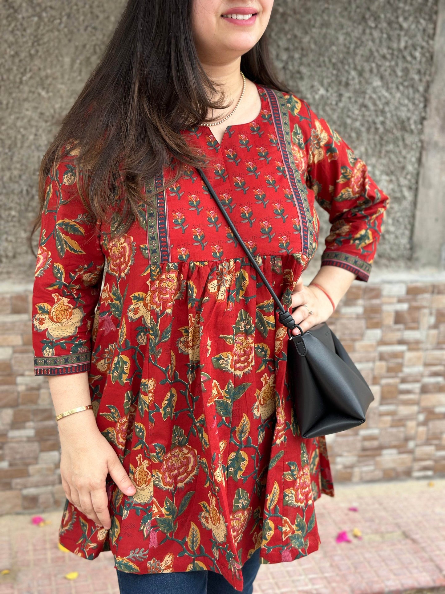 Short Cotton tunics for women - Vijay Laxmi